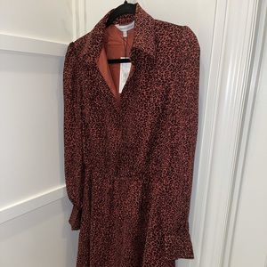 Cupcakes&Cashmere Autumn Mauve Leopard Dress